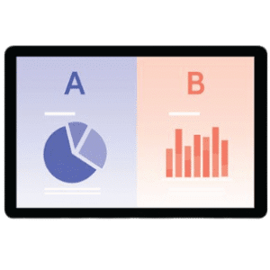 We test your online marketing using A/B testing.