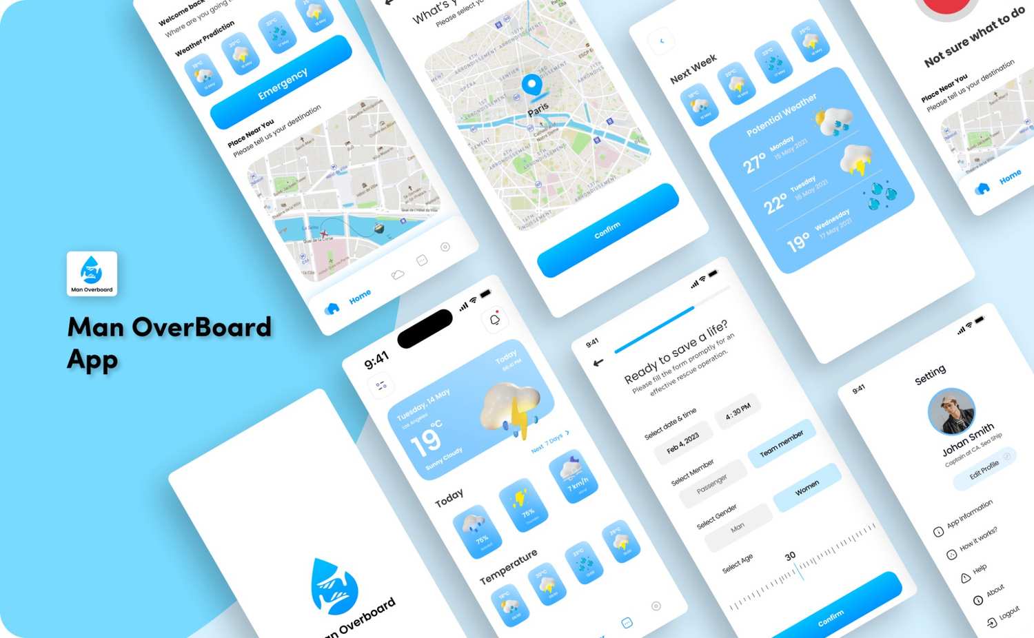 Our Portfolio Man over board app design project