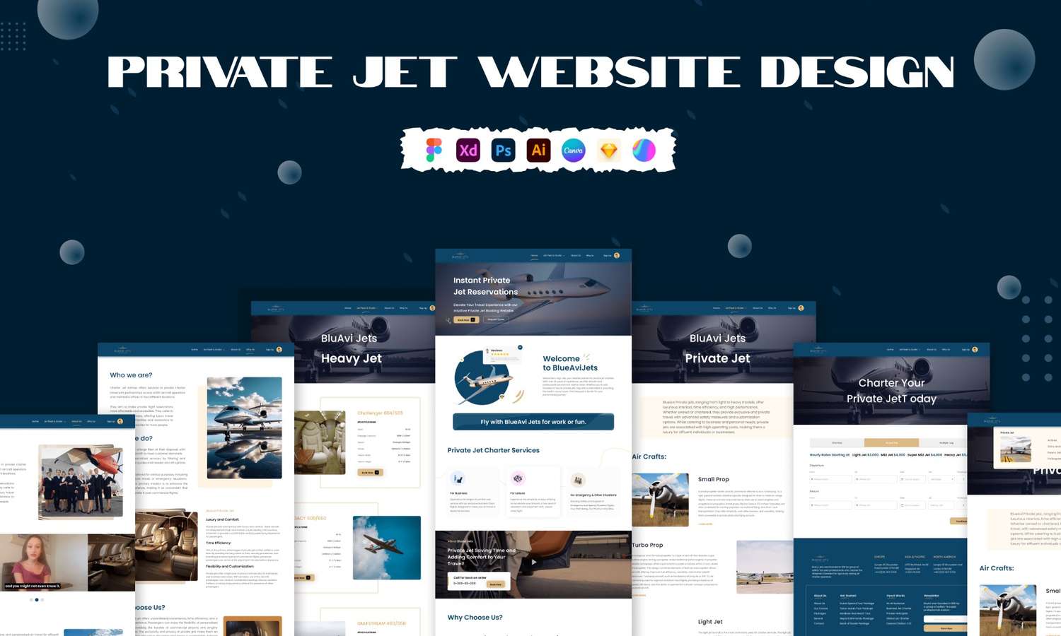 Our Portfolio-private jet website design project